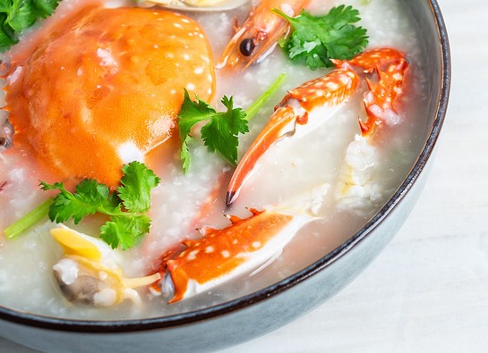 生滚虾蟹粥 shrimp crab porridge - teochew style